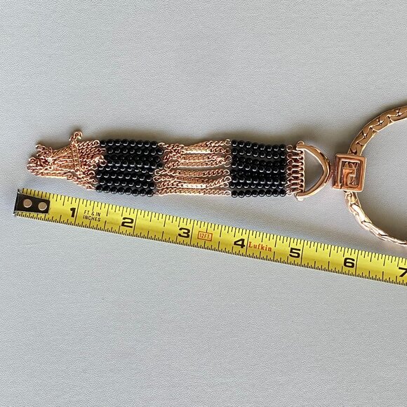 FAC Rose Gold Tone Layered Tassel Sweater Necklace NWT - Picture 8 of 10